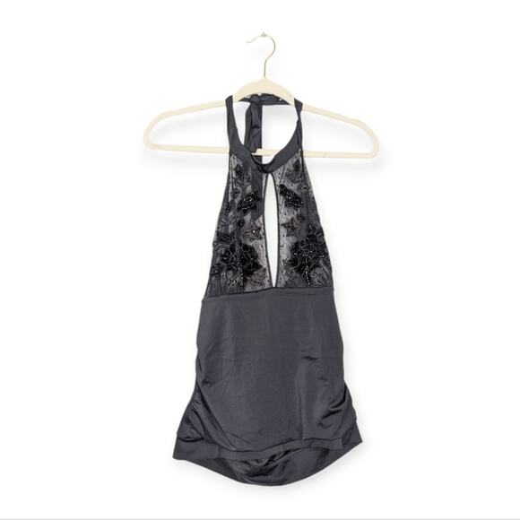 Anita Naithani Black Tankini Bathing Suit Top Size L - Picture 1 of 9